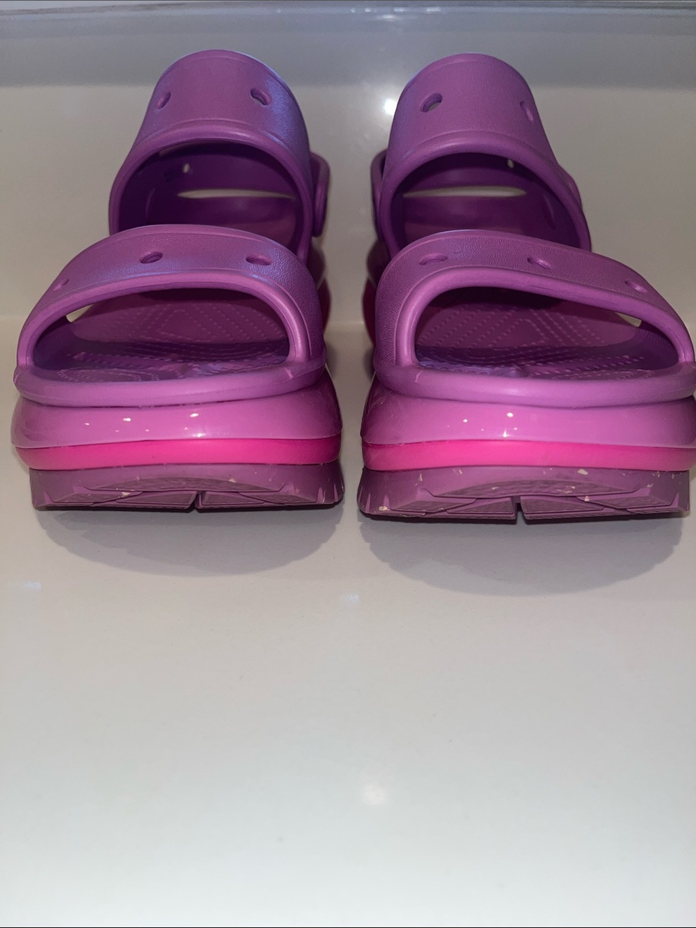 CROCS MEGA CRUSH Chunky Platform Sandal in Purple & Hot Pink. Women’s 8/Men’s 6 - Picture 15 of 16